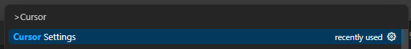 Cursor Command Palette
