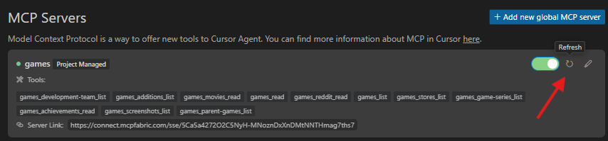 Restart Cursor MCP Client