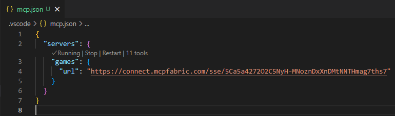 VSCode MCP Configuration File (mcp.json)